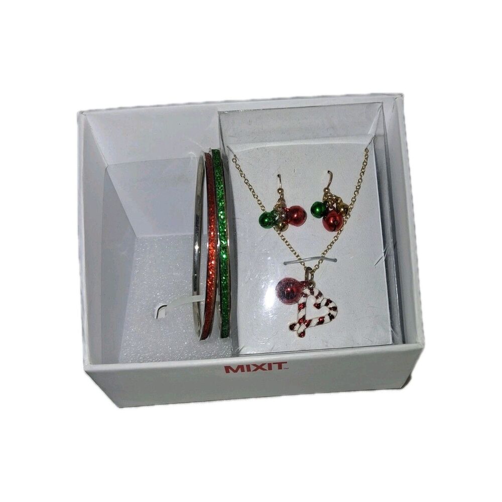Mixit Women's Christmas Boxed Set Bracelets Earrings Necklace Fashion New